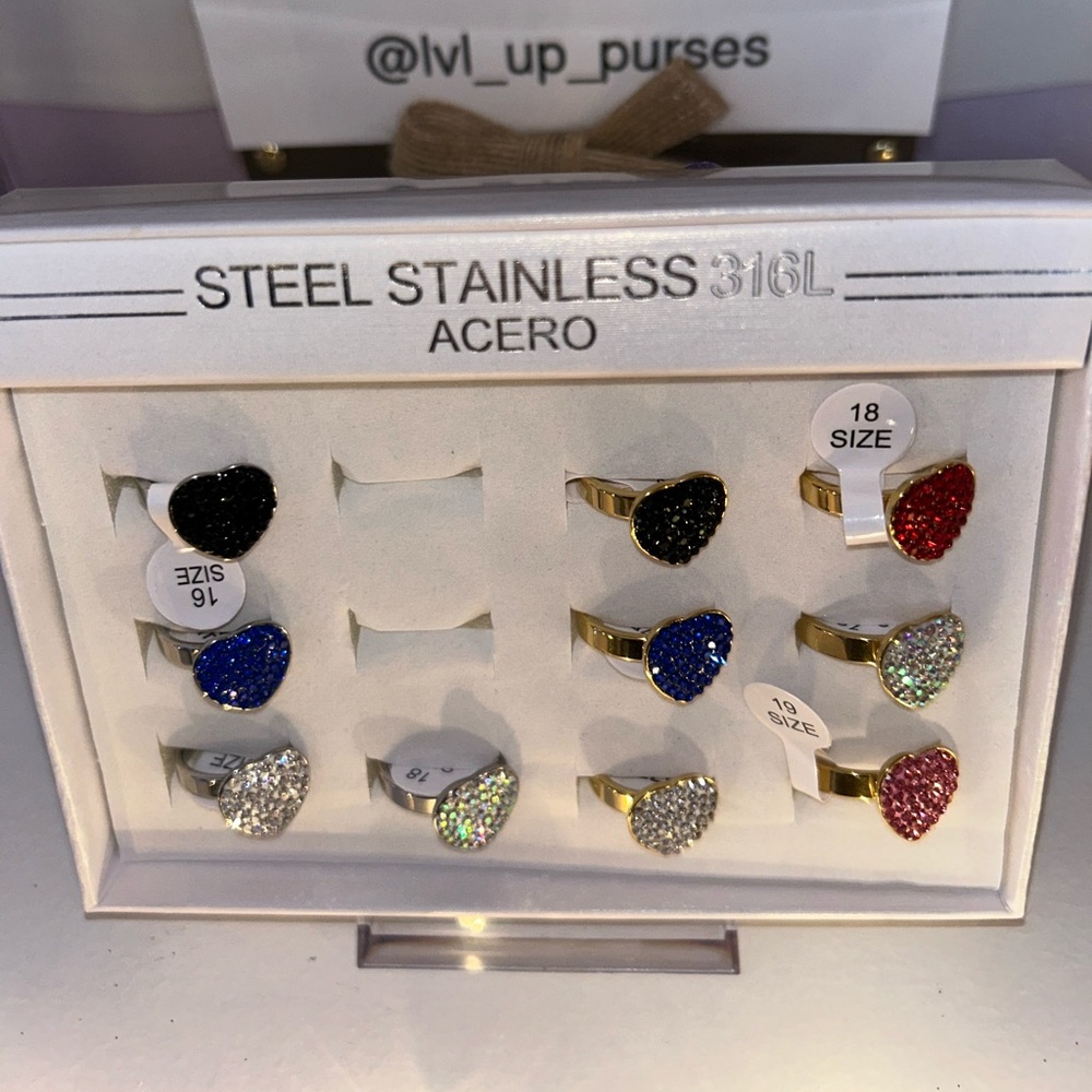 RINGS, Heart Shape; NWT.